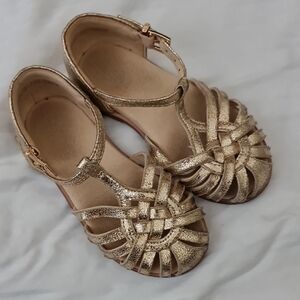 Next Direct Gold Kids Sandals